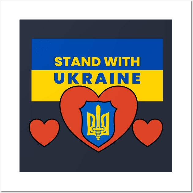 SUPPORT UKRAINE Wall Art by BishBashBosh